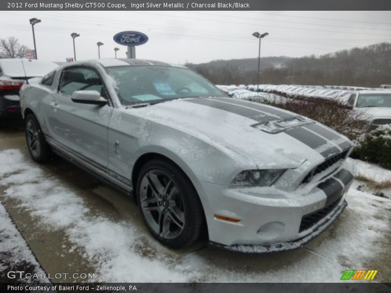 Ingot Silver Metallic / Charcoal Black/Black 2012 Ford Mustang Shelby GT500 Coupe
