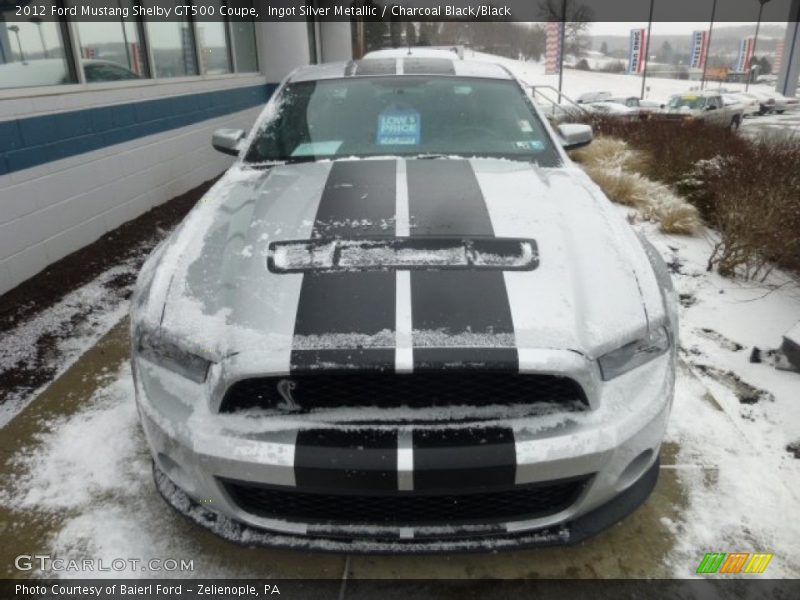 Ingot Silver Metallic / Charcoal Black/Black 2012 Ford Mustang Shelby GT500 Coupe