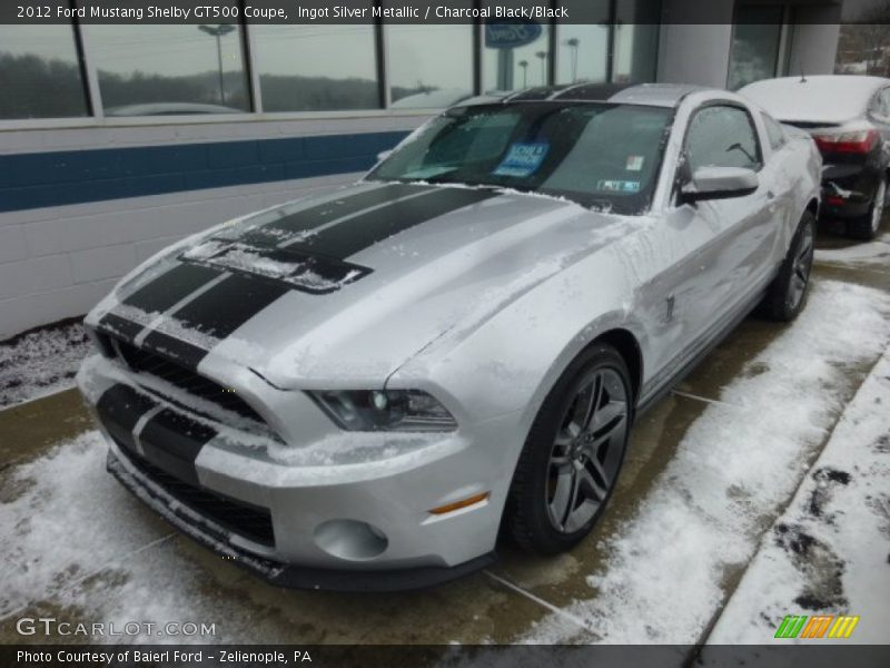 Ingot Silver Metallic / Charcoal Black/Black 2012 Ford Mustang Shelby GT500 Coupe