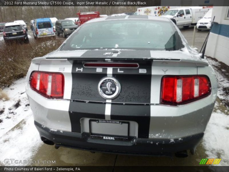 Ingot Silver Metallic / Charcoal Black/Black 2012 Ford Mustang Shelby GT500 Coupe
