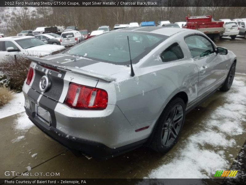 Ingot Silver Metallic / Charcoal Black/Black 2012 Ford Mustang Shelby GT500 Coupe