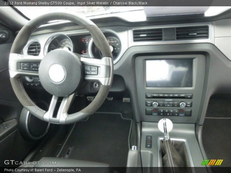 Ingot Silver Metallic / Charcoal Black/Black 2012 Ford Mustang Shelby GT500 Coupe