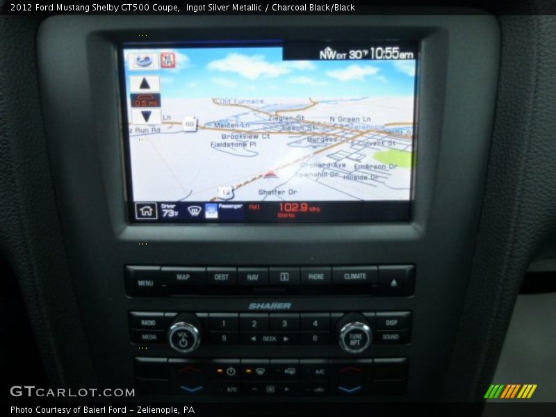 Ingot Silver Metallic / Charcoal Black/Black 2012 Ford Mustang Shelby GT500 Coupe