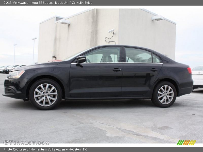 Black Uni / Cornsilk Beige 2013 Volkswagen Jetta SE Sedan