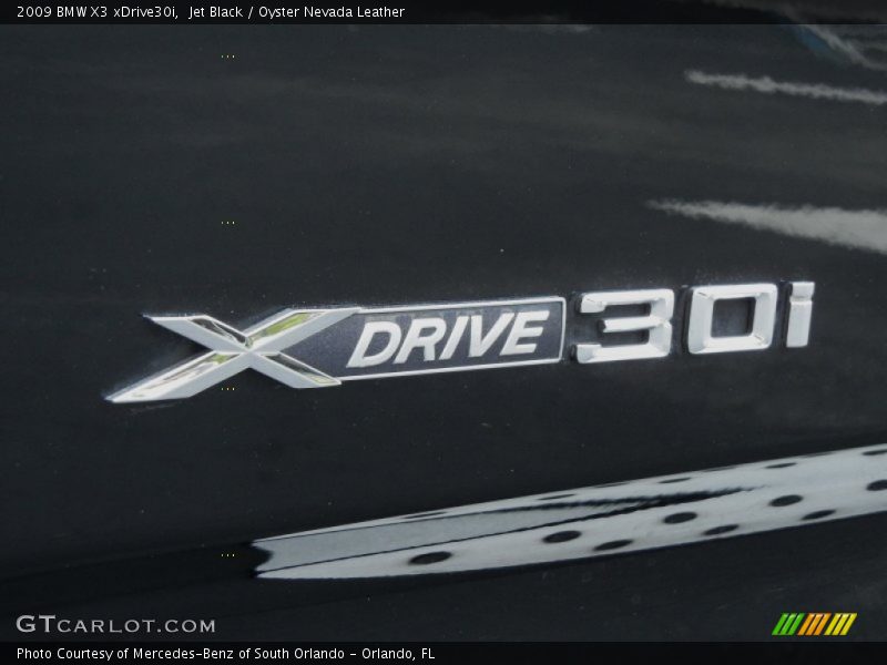Jet Black / Oyster Nevada Leather 2009 BMW X3 xDrive30i