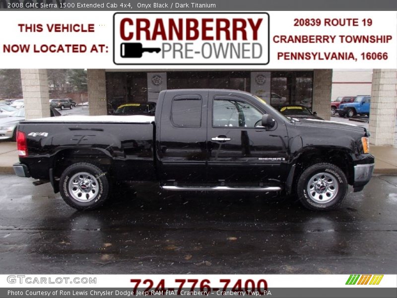 Onyx Black / Dark Titanium 2008 GMC Sierra 1500 Extended Cab 4x4