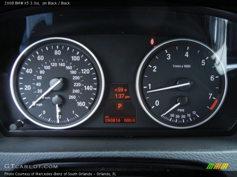 Jet Black / Black 2008 BMW X5 3.0si