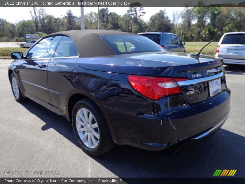 Blackberry Pearl Coat / Black 2012 Chrysler 200 Touring Convertible