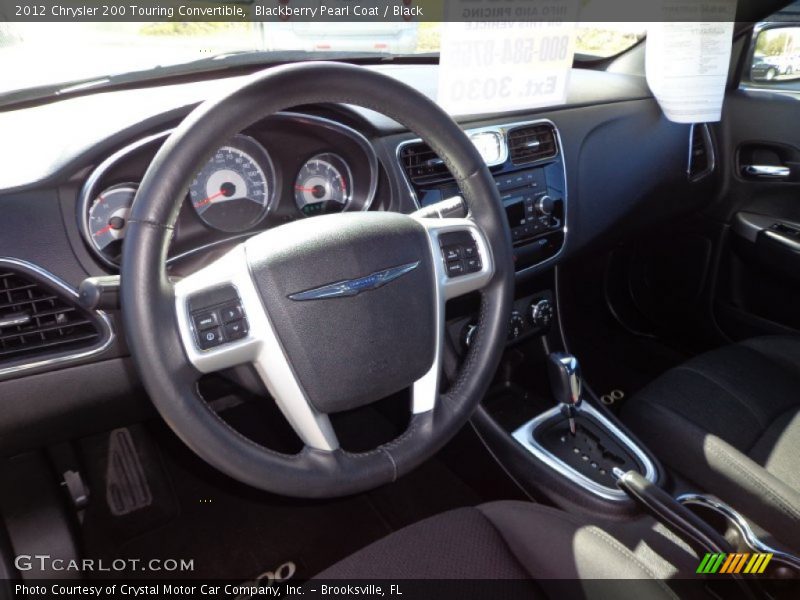 Blackberry Pearl Coat / Black 2012 Chrysler 200 Touring Convertible