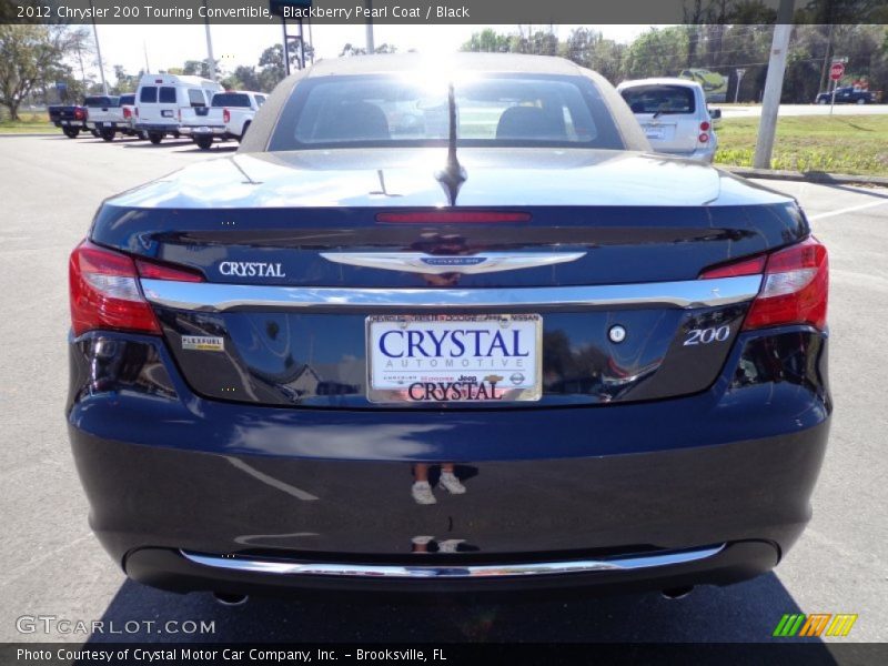 Blackberry Pearl Coat / Black 2012 Chrysler 200 Touring Convertible