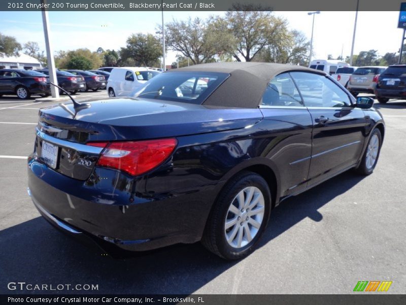 Blackberry Pearl Coat / Black 2012 Chrysler 200 Touring Convertible