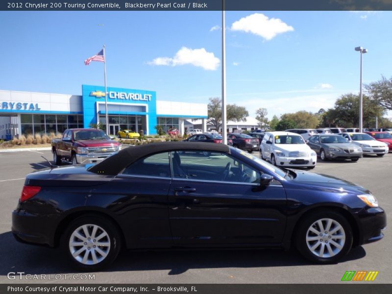 Blackberry Pearl Coat / Black 2012 Chrysler 200 Touring Convertible