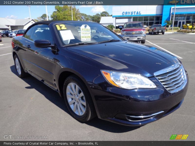 Blackberry Pearl Coat / Black 2012 Chrysler 200 Touring Convertible