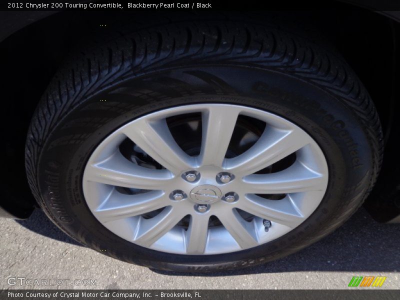 Blackberry Pearl Coat / Black 2012 Chrysler 200 Touring Convertible