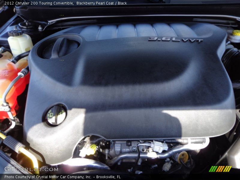 Blackberry Pearl Coat / Black 2012 Chrysler 200 Touring Convertible