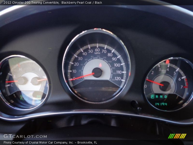 Blackberry Pearl Coat / Black 2012 Chrysler 200 Touring Convertible