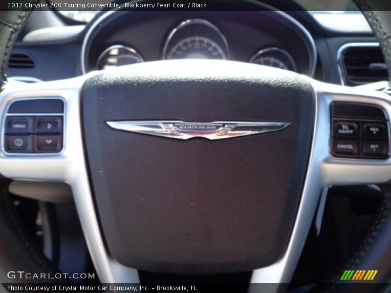 Blackberry Pearl Coat / Black 2012 Chrysler 200 Touring Convertible