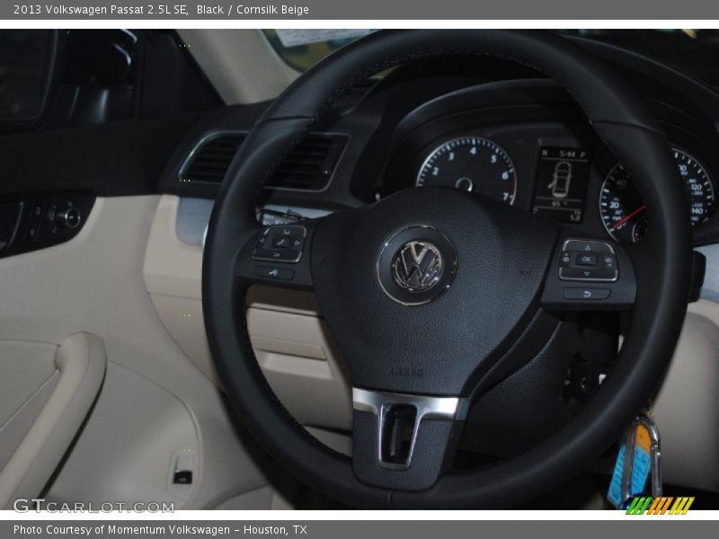 Black / Cornsilk Beige 2013 Volkswagen Passat 2.5L SE