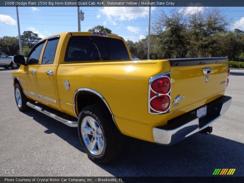 Detonator Yellow / Medium Slate Gray 2008 Dodge Ram 1500 Big Horn Edition Quad Cab 4x4