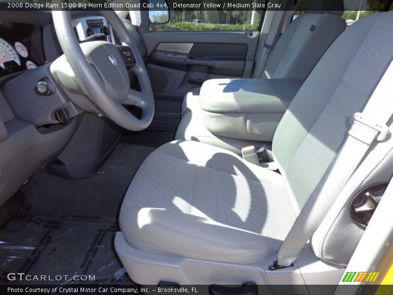 Detonator Yellow / Medium Slate Gray 2008 Dodge Ram 1500 Big Horn Edition Quad Cab 4x4