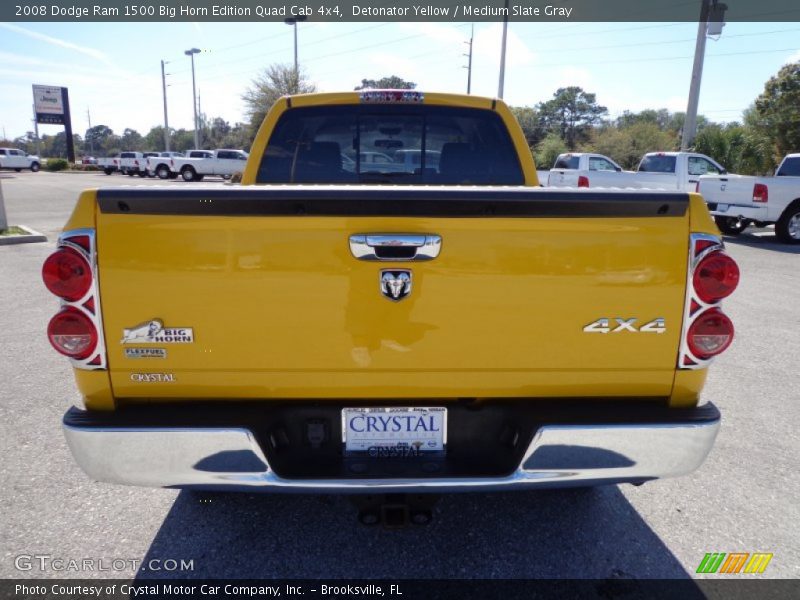 Detonator Yellow / Medium Slate Gray 2008 Dodge Ram 1500 Big Horn Edition Quad Cab 4x4