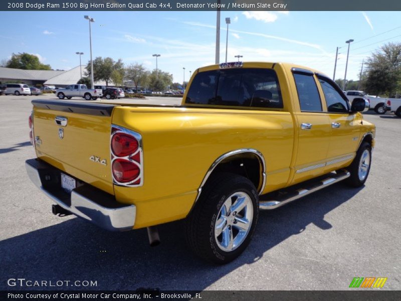 Detonator Yellow / Medium Slate Gray 2008 Dodge Ram 1500 Big Horn Edition Quad Cab 4x4