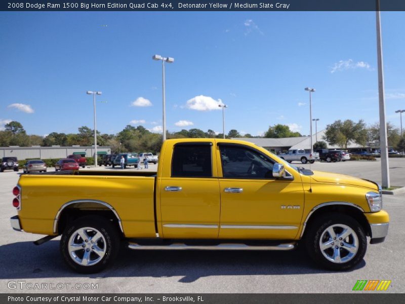 Detonator Yellow / Medium Slate Gray 2008 Dodge Ram 1500 Big Horn Edition Quad Cab 4x4
