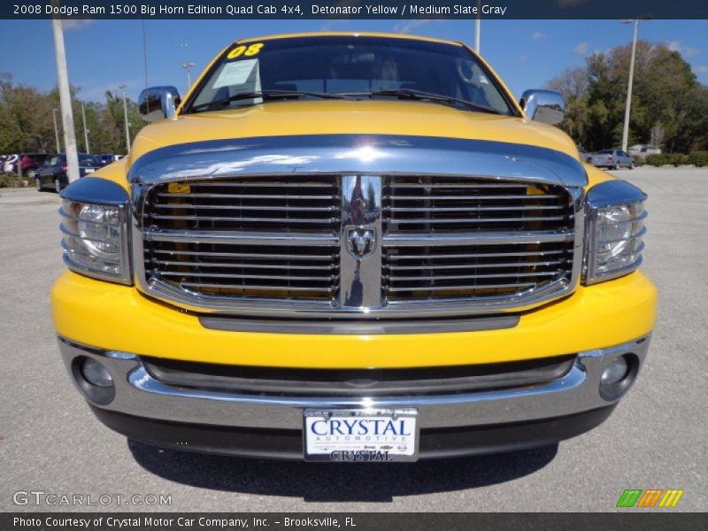 Detonator Yellow / Medium Slate Gray 2008 Dodge Ram 1500 Big Horn Edition Quad Cab 4x4