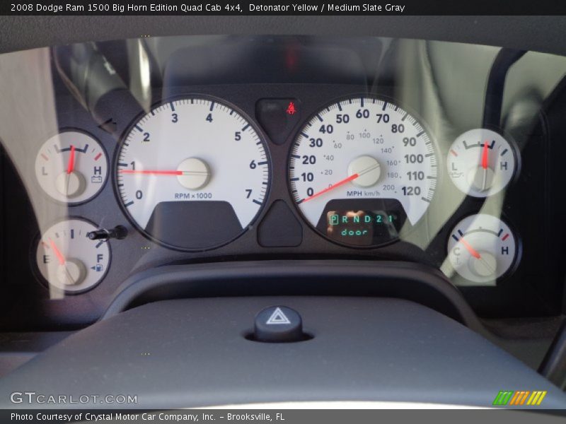 Detonator Yellow / Medium Slate Gray 2008 Dodge Ram 1500 Big Horn Edition Quad Cab 4x4