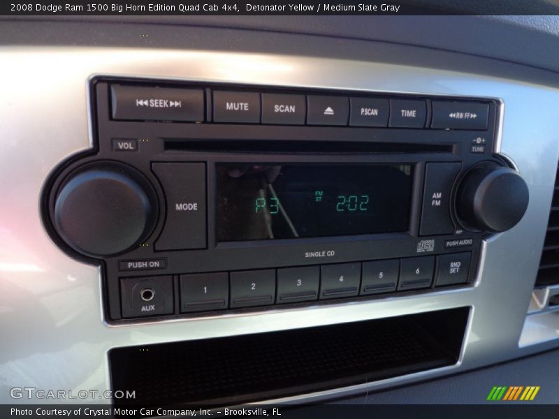 Detonator Yellow / Medium Slate Gray 2008 Dodge Ram 1500 Big Horn Edition Quad Cab 4x4