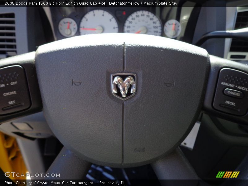Detonator Yellow / Medium Slate Gray 2008 Dodge Ram 1500 Big Horn Edition Quad Cab 4x4