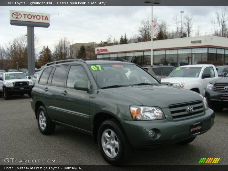 Oasis Green Pearl / Ash Gray 2007 Toyota Highlander 4WD
