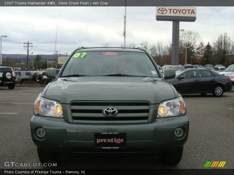 Oasis Green Pearl / Ash Gray 2007 Toyota Highlander 4WD