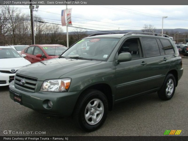 Oasis Green Pearl / Ash Gray 2007 Toyota Highlander 4WD