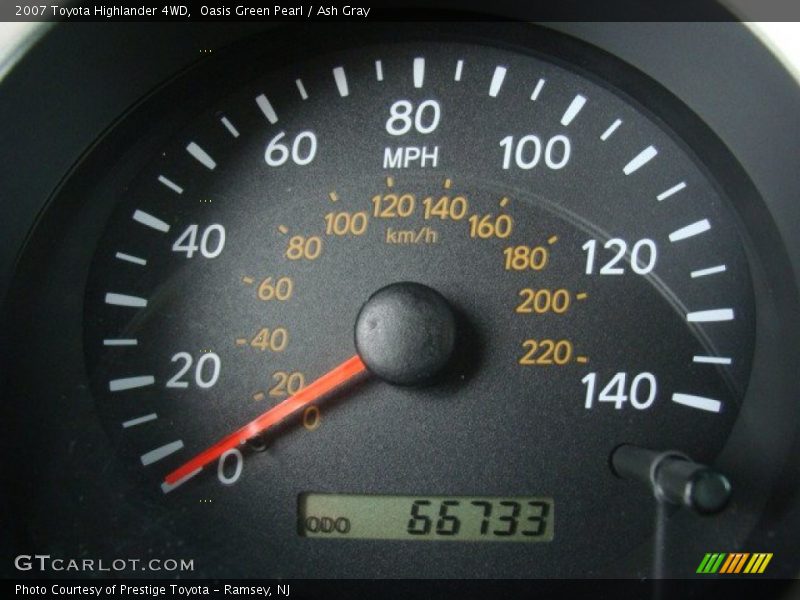 Oasis Green Pearl / Ash Gray 2007 Toyota Highlander 4WD
