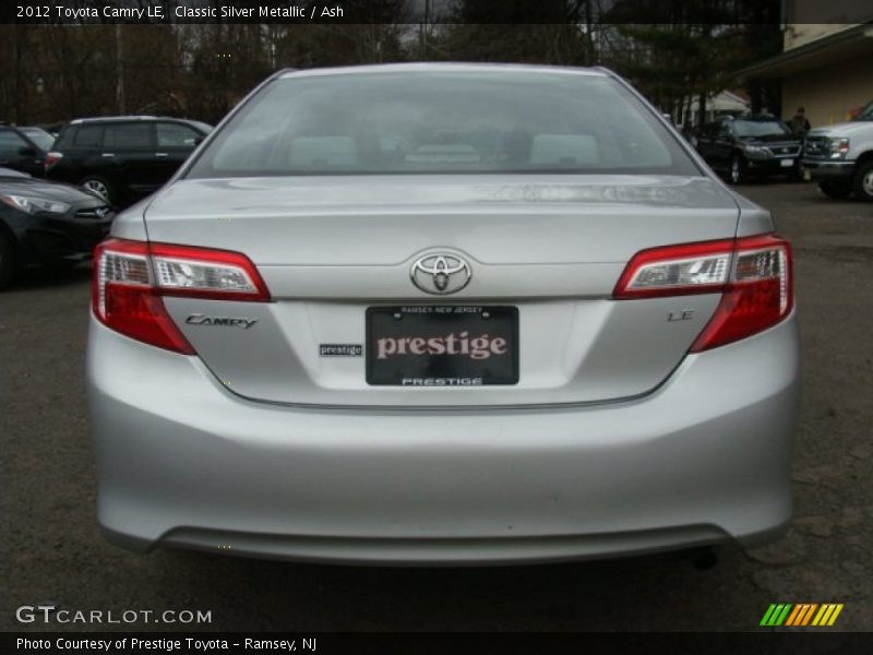 Classic Silver Metallic / Ash 2012 Toyota Camry LE
