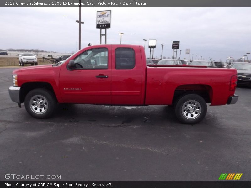 Victory Red / Dark Titanium 2013 Chevrolet Silverado 1500 LS Extended Cab