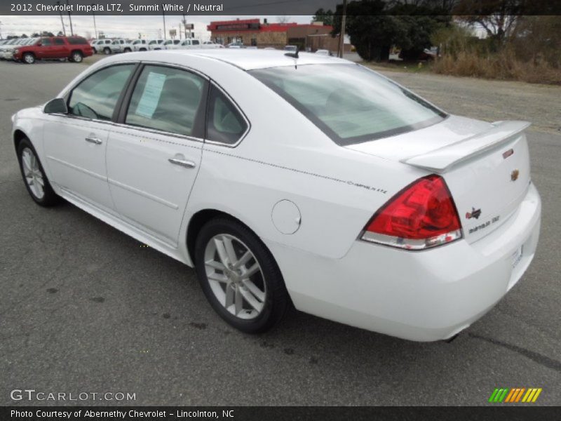 Summit White / Neutral 2012 Chevrolet Impala LTZ