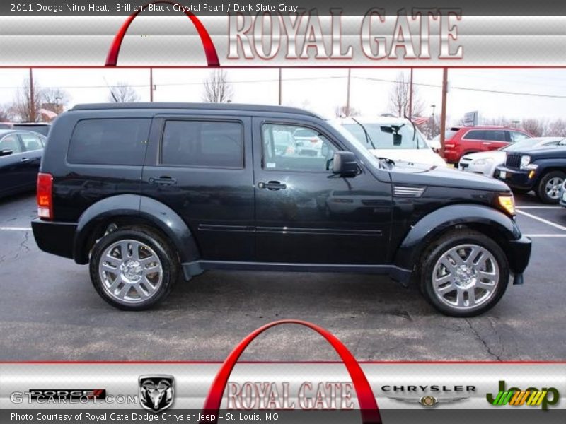 Brilliant Black Crystal Pearl / Dark Slate Gray 2011 Dodge Nitro Heat