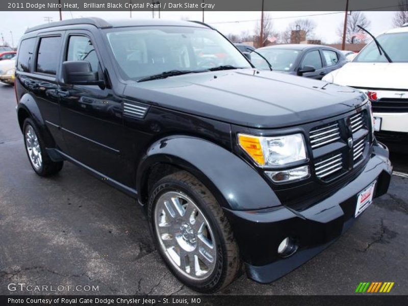 Brilliant Black Crystal Pearl / Dark Slate Gray 2011 Dodge Nitro Heat