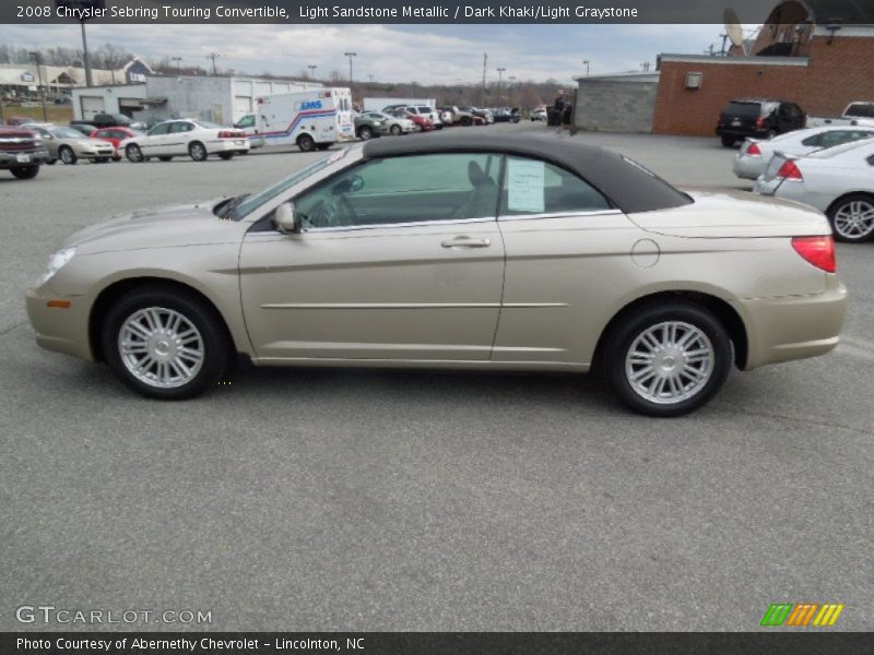 Light Sandstone Metallic / Dark Khaki/Light Graystone 2008 Chrysler Sebring Touring Convertible