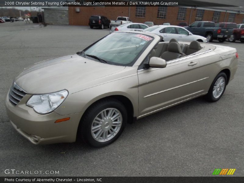 Light Sandstone Metallic / Dark Khaki/Light Graystone 2008 Chrysler Sebring Touring Convertible