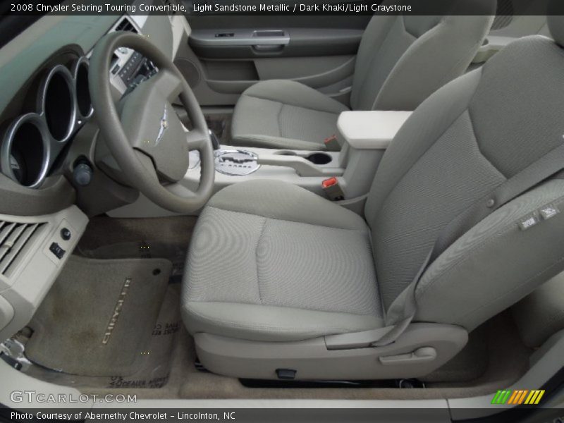 Light Sandstone Metallic / Dark Khaki/Light Graystone 2008 Chrysler Sebring Touring Convertible