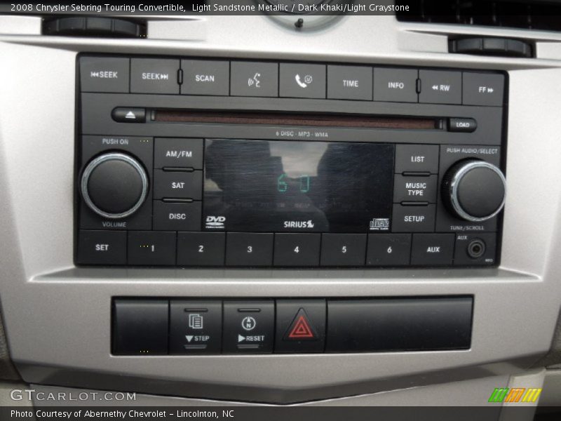 Light Sandstone Metallic / Dark Khaki/Light Graystone 2008 Chrysler Sebring Touring Convertible
