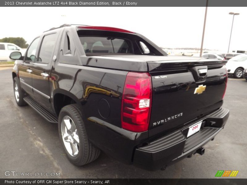 Black / Ebony 2013 Chevrolet Avalanche LTZ 4x4 Black Diamond Edition