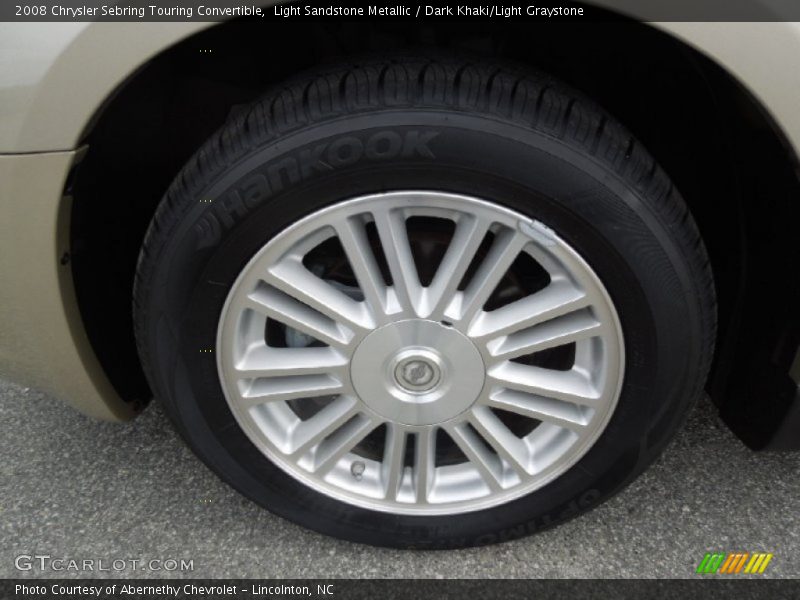 Light Sandstone Metallic / Dark Khaki/Light Graystone 2008 Chrysler Sebring Touring Convertible