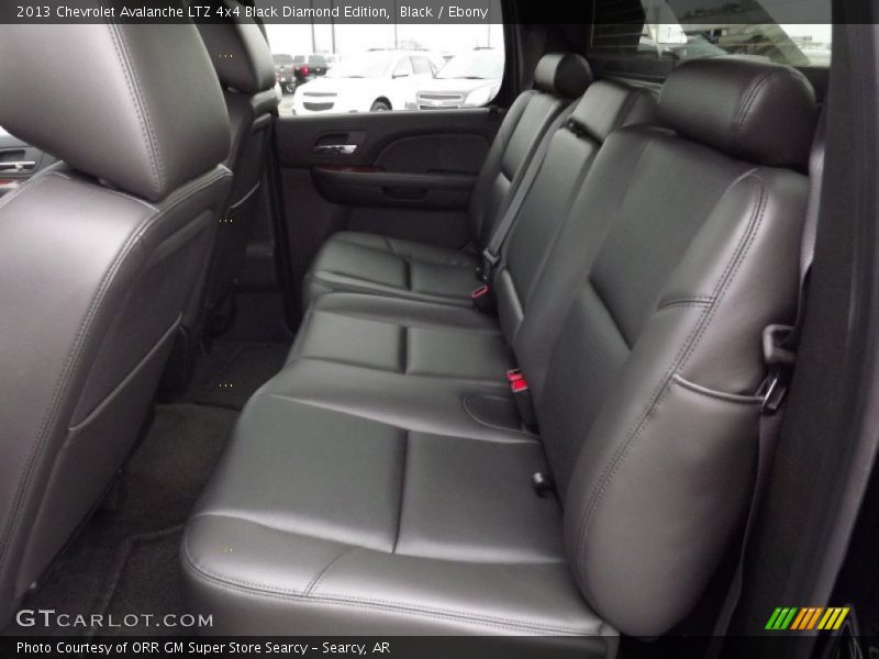 Rear Seat of 2013 Avalanche LTZ 4x4 Black Diamond Edition