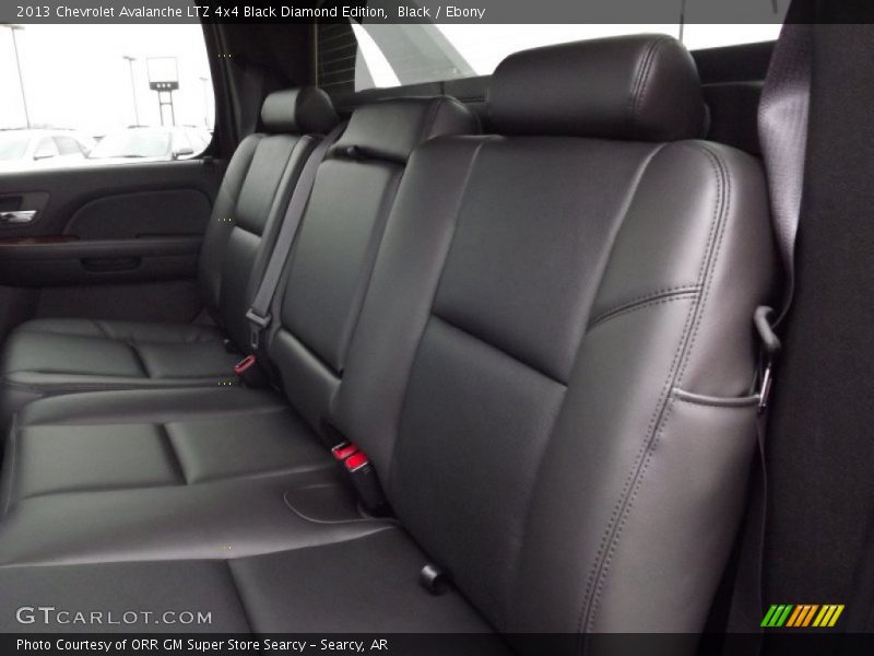 Rear Seat of 2013 Avalanche LTZ 4x4 Black Diamond Edition