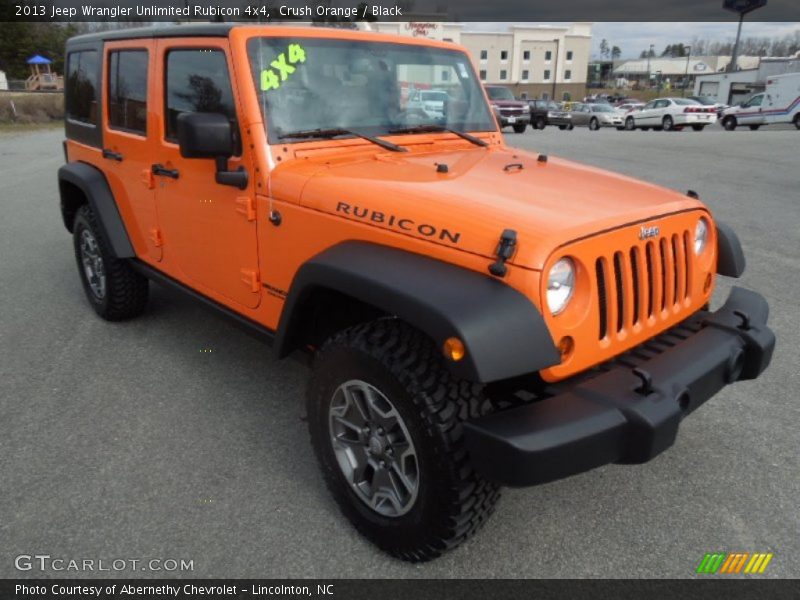Crush Orange / Black 2013 Jeep Wrangler Unlimited Rubicon 4x4