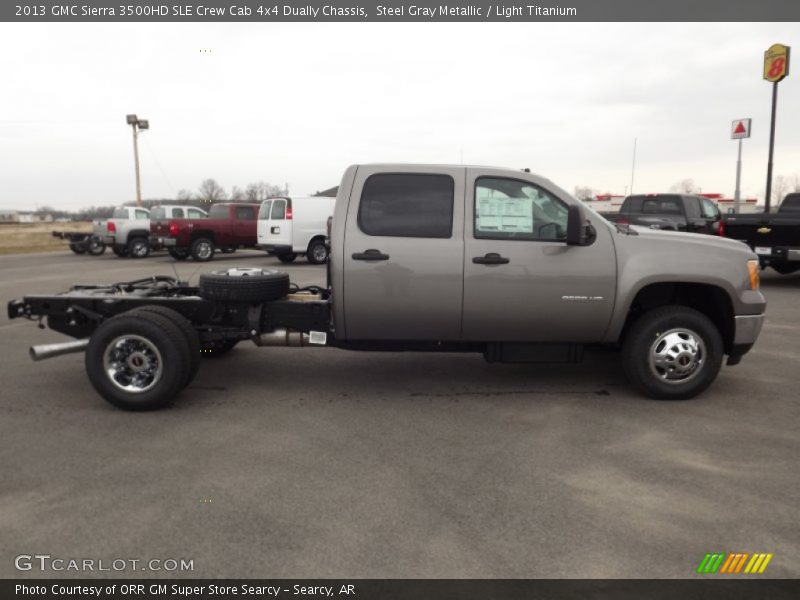  2013 Sierra 3500HD SLE Crew Cab 4x4 Dually Chassis Steel Gray Metallic